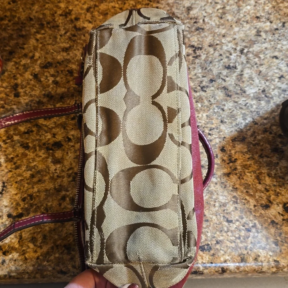 Coach Signature Stripe Tote Khaki - Picture 8 of 8